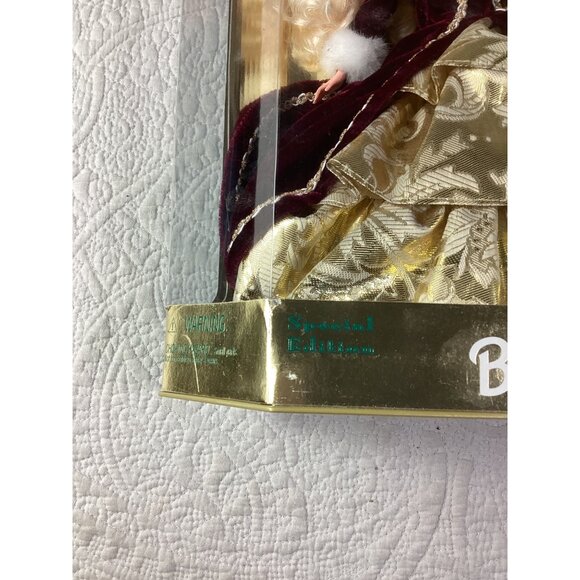 Happy Holidays Barbie 1994 Special Edition Doll In Burgundy & Gold By Mattel - Picture 2 of 7
